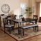 Baxton Studio Bennett Grey Upholstered and Dark Brown Wood 6-Piece Dining Set 172-9400-10915-10519 - alternate 6